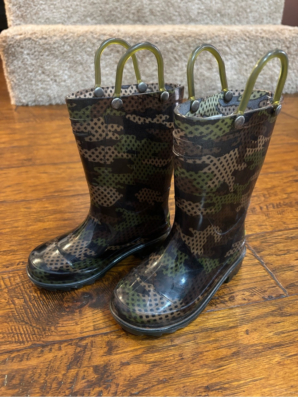 Western Chief Kids Camo Rain & Snow Boots in Green and Brown